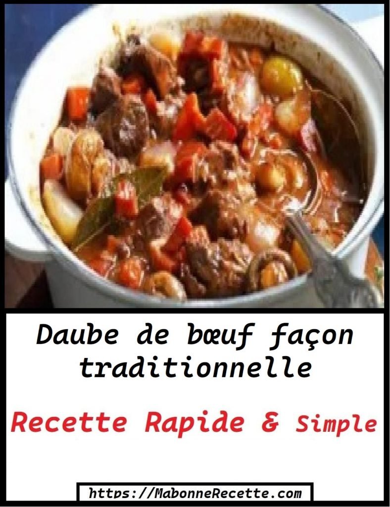 Daube de bœuf façon traditionnelle