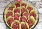 Boulettes de viande et patates gratinées