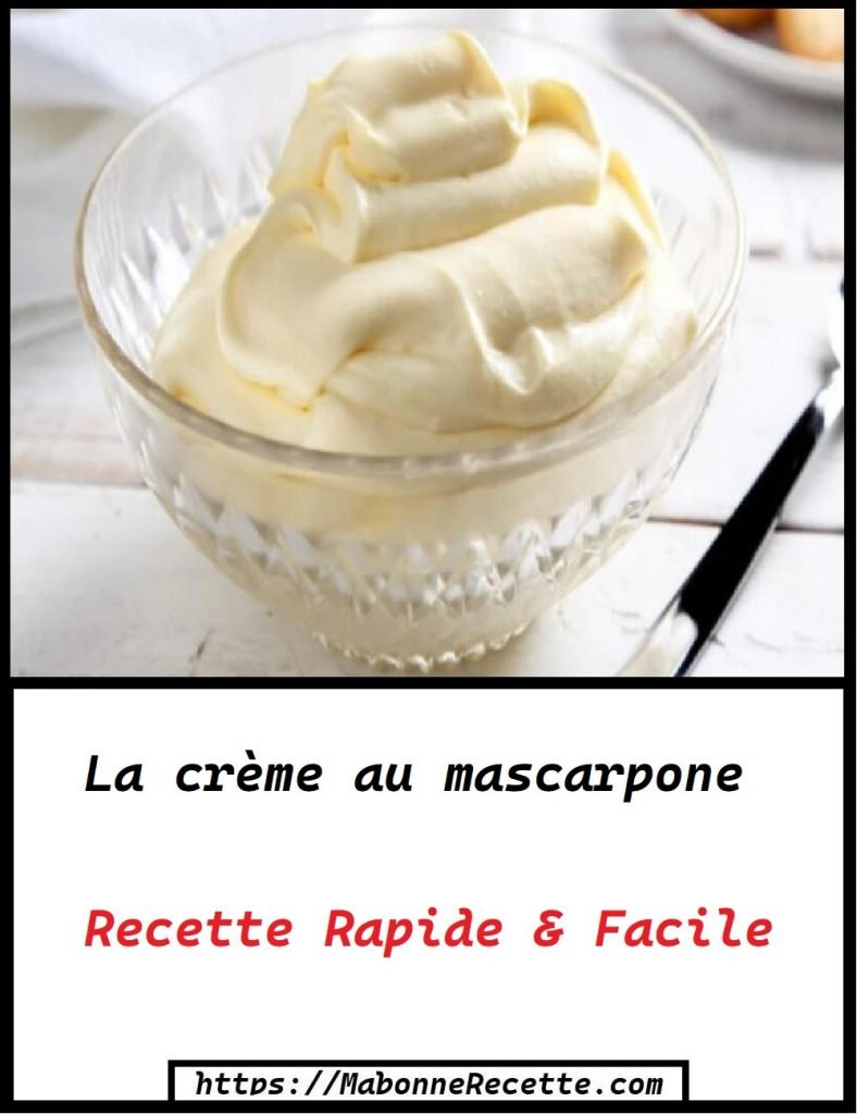 La crème au mascarpone.