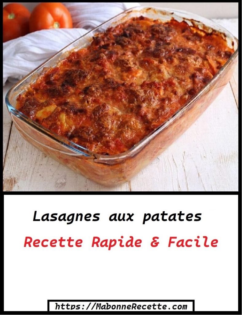 Lasagnes aux patates riches en saveur.