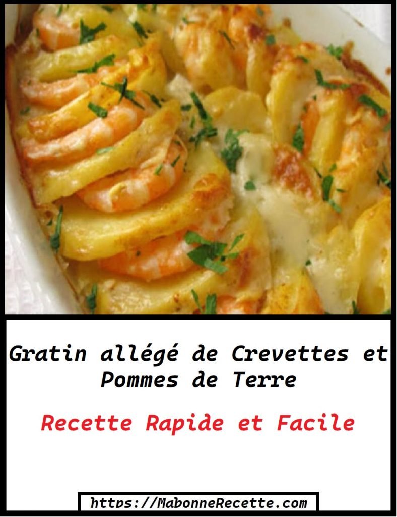 Gratin allégé de Crevettes et Pommes de Terre