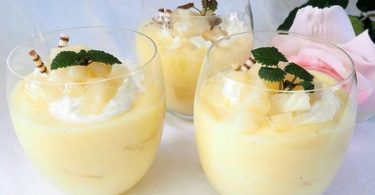 Verrines de Crème d’ananas dessert WW