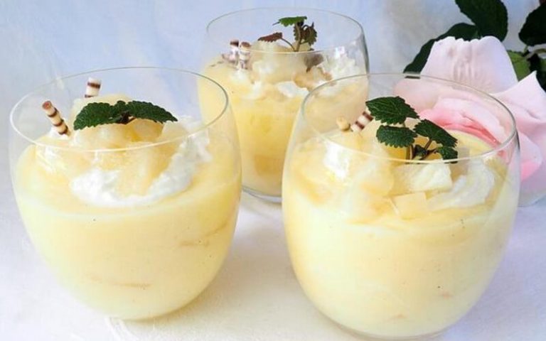 Verrines de Crème d’ananas dessert WW